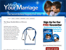 Tablet Screenshot of mindyourmarriage.com